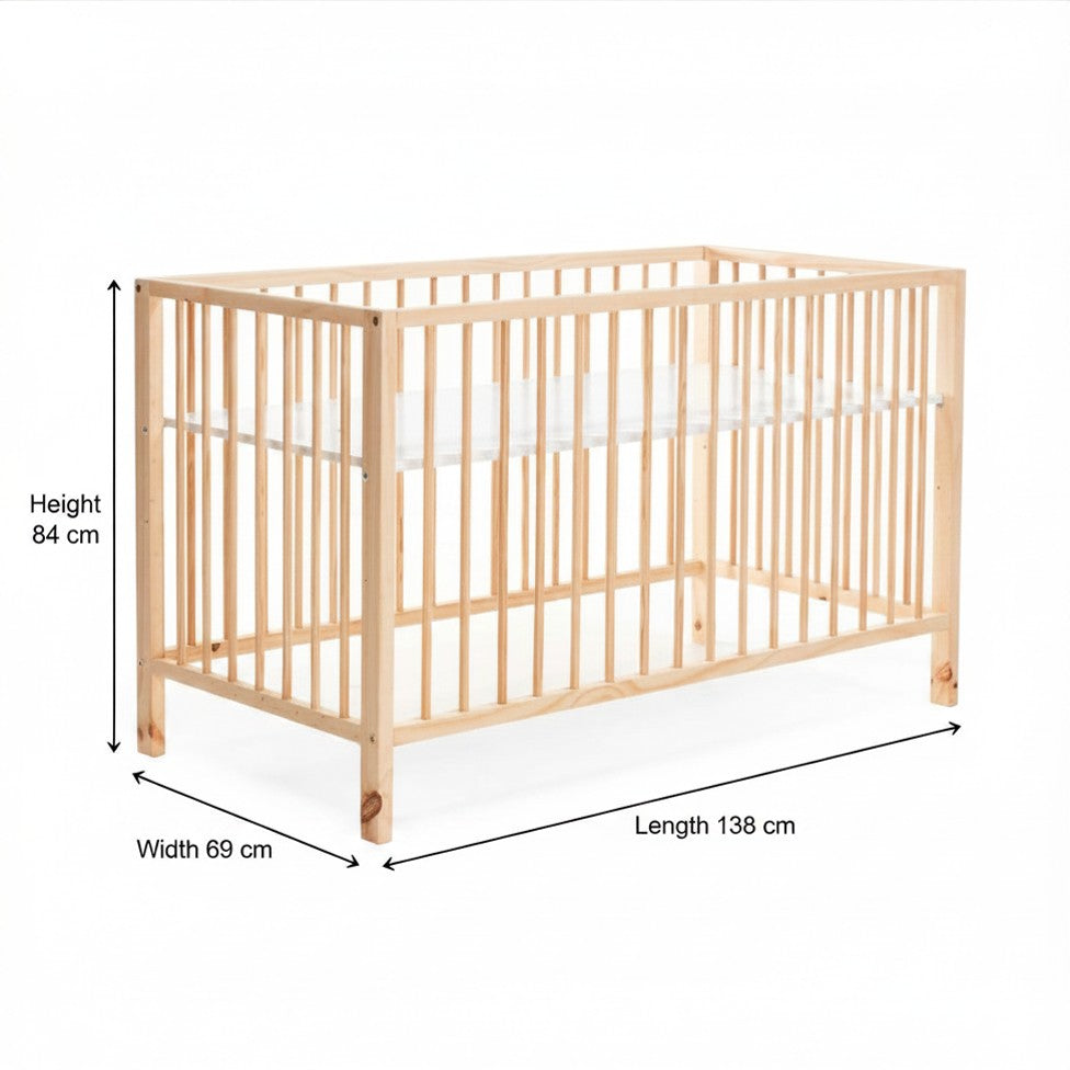 Rupert pine wooden cot