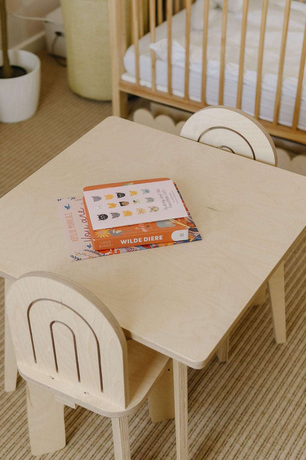 Rainbow toddler table and chairs set