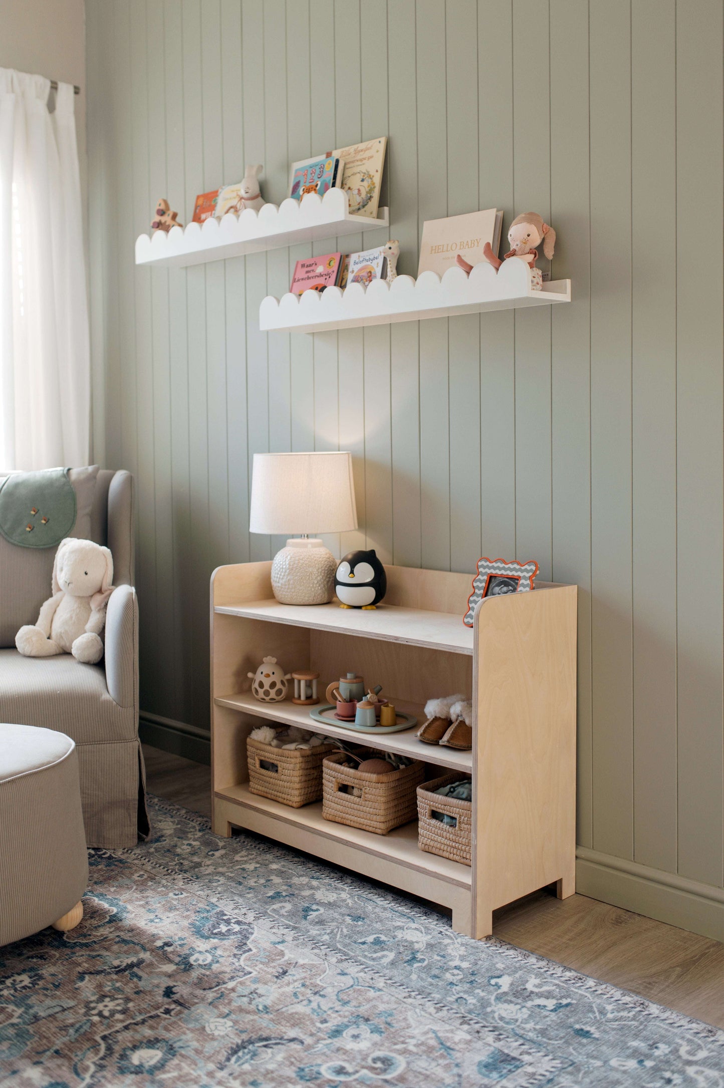 Scallop floating shelves Toddler and Kids furniture