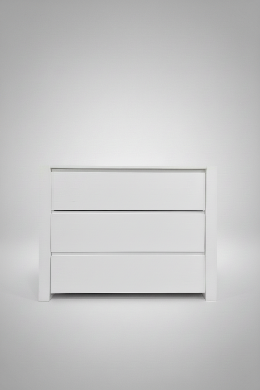 Square frame compactum in white