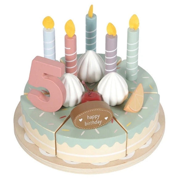LITTLE DUTCH WOODEN BIRTHDAY CAKE
