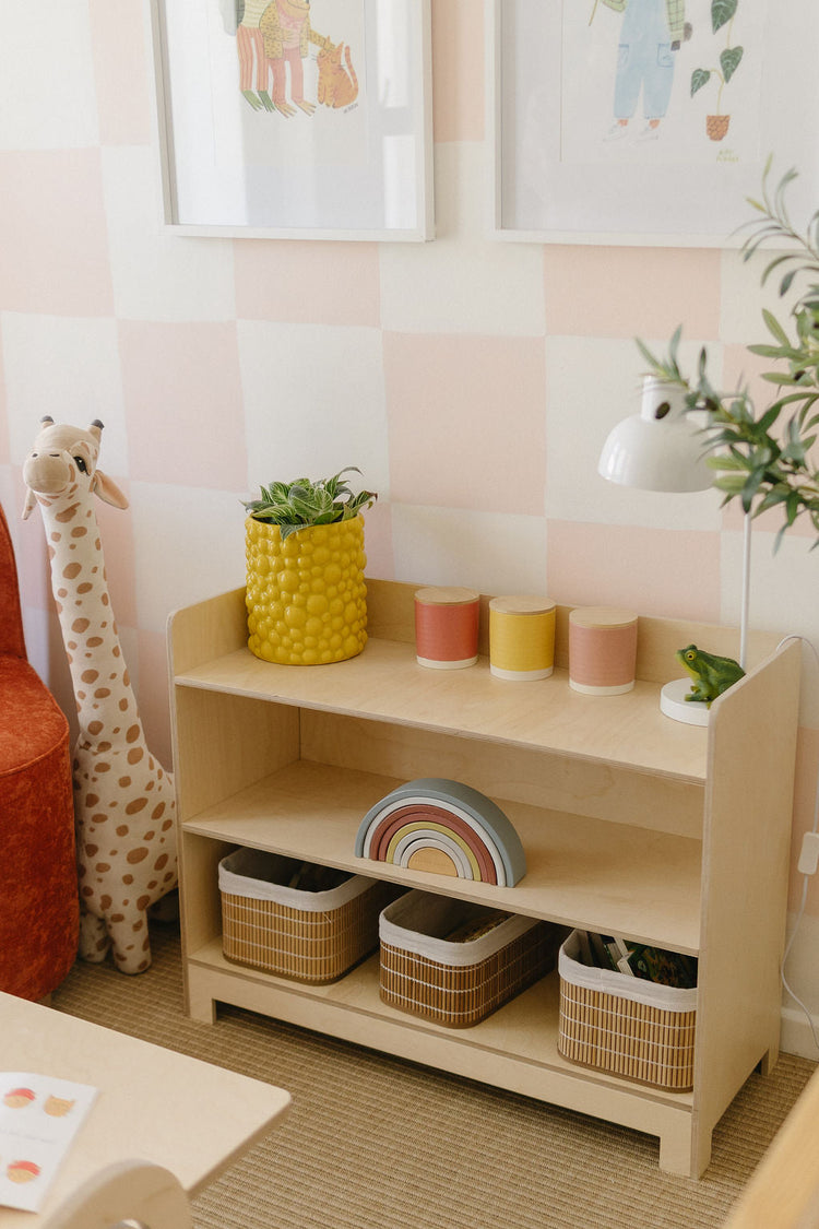 Complete toddler room setup, including beds, tables, and accessories.