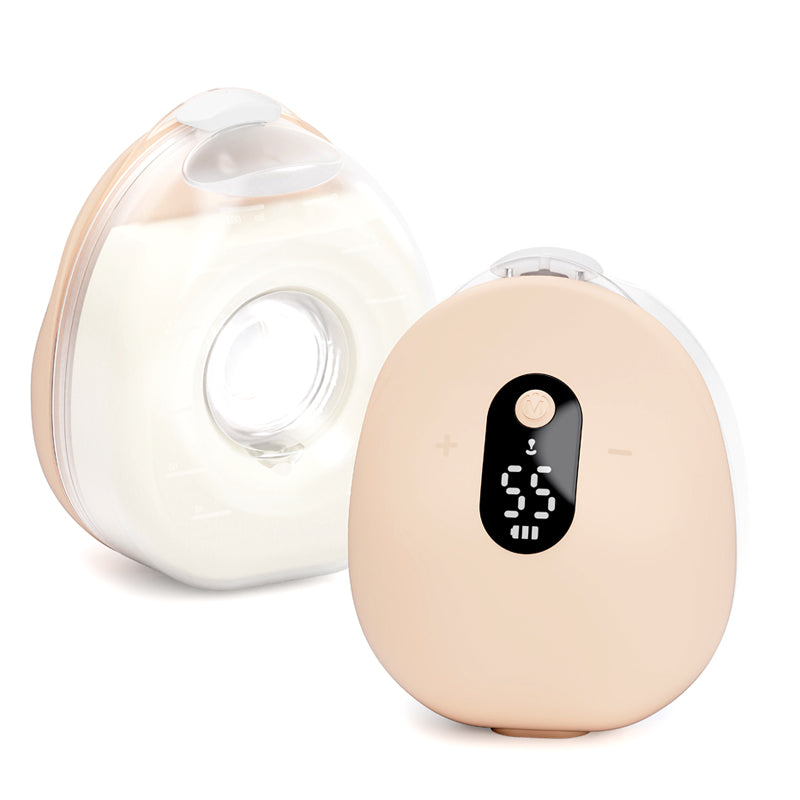 MELK Wearable Hands-Free Breast Pump with digital LED display and quiet motor.