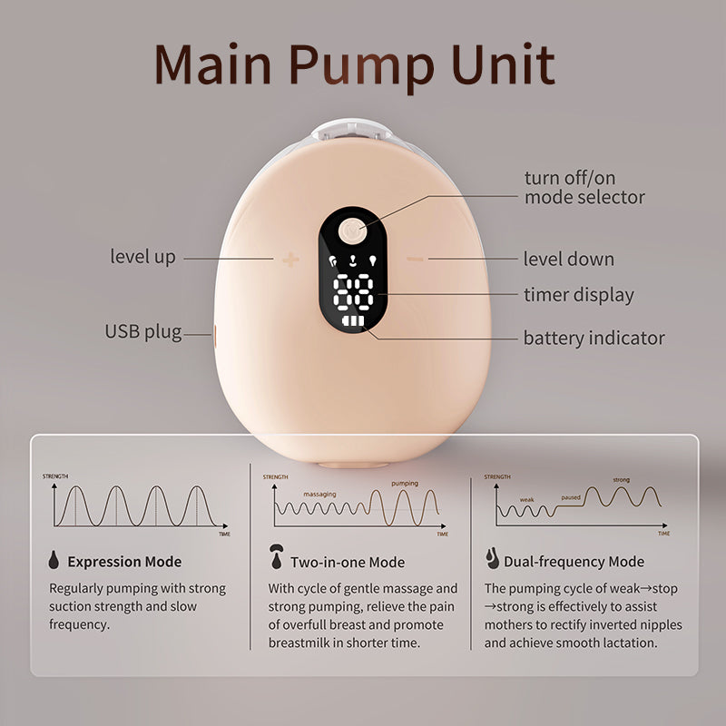 Ultra-quiet MELK Breast Pump Model 538 with customizable 12-level suction modes.