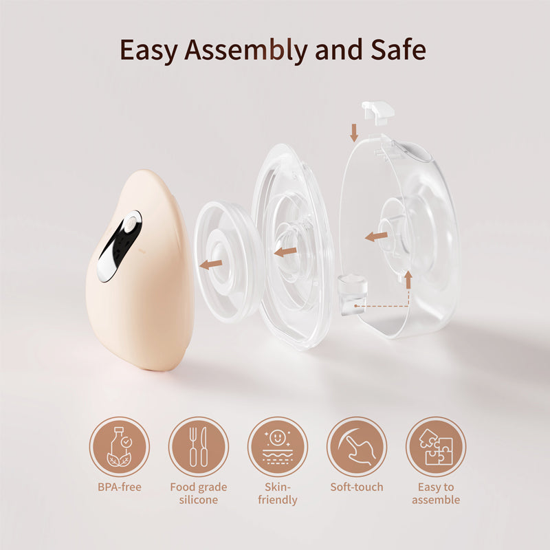 Ultra-quiet MELK Breast Pump Model 538 with customizable 12-level suction modes.