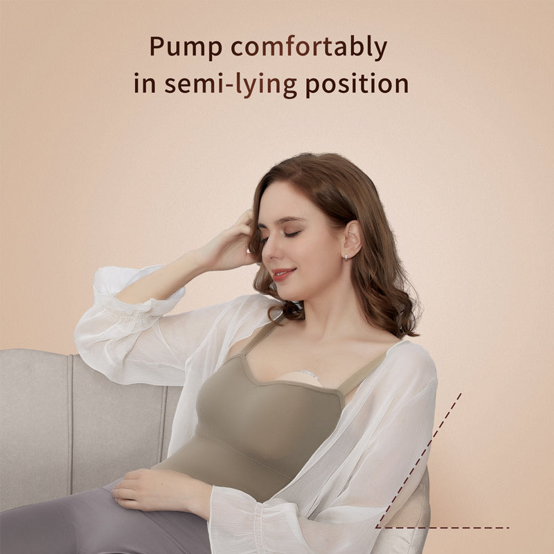 App-controlled MELK wearable breast pump with customizable modes and anti-leak design.