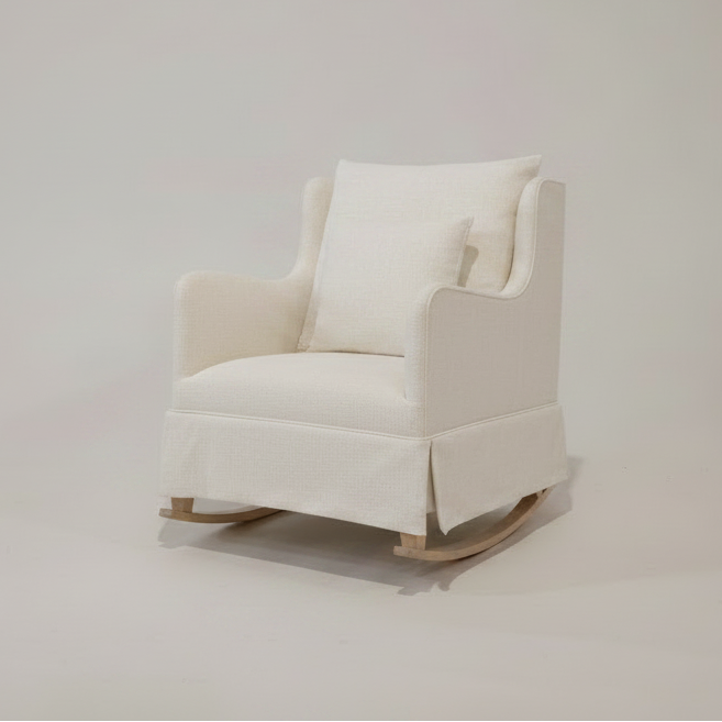 White armchair on a plain white background