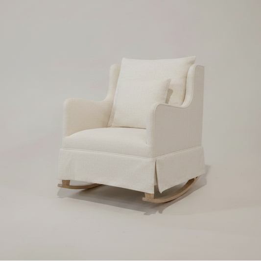 White armchair on a plain white background