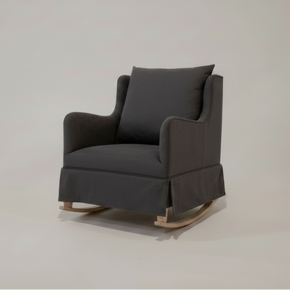 Gray Rocking chair on a beige background