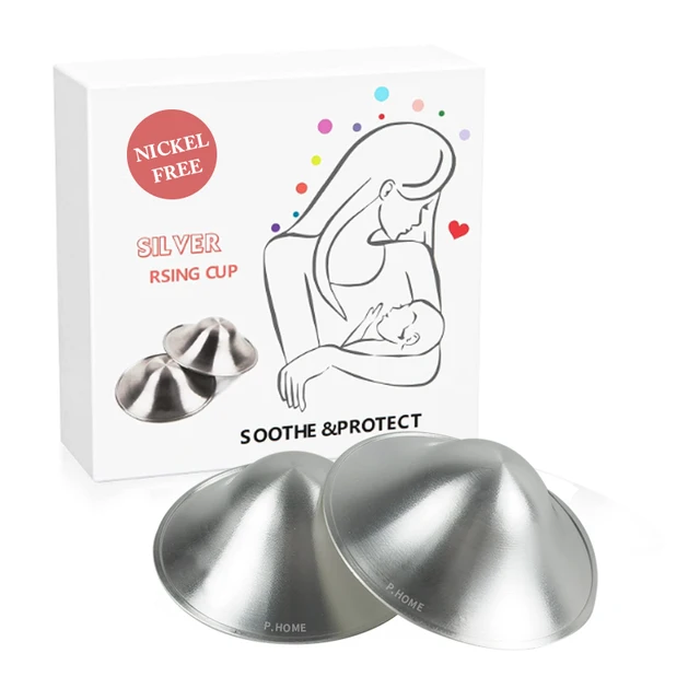 Silver 999 nipple cups for soothing and protecting sensitive skin