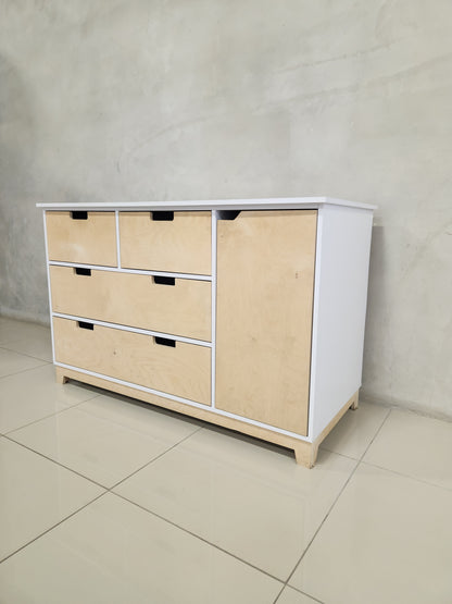  Rupert Compactum made from birch wood and melamine, with spacious drawers and shelves.