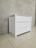 Square Frame Compactum with clean white finish, offering stylish and practical storage for baby essentials