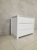 Stylish all-white Square Frame Compactum with drawers, perfect for organizing baby accessories