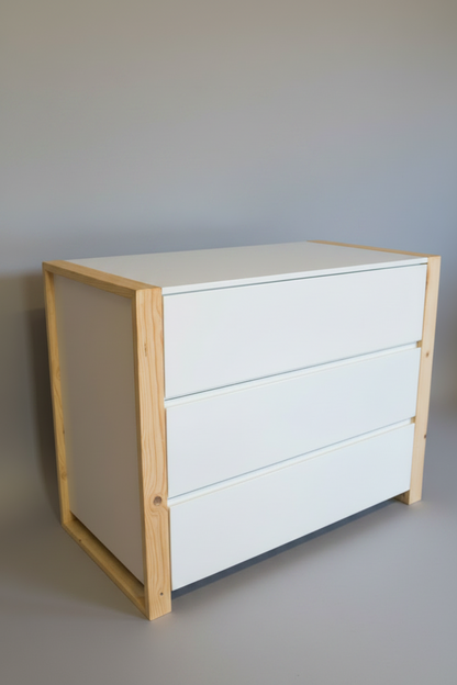 Square frame compactum Birch wood