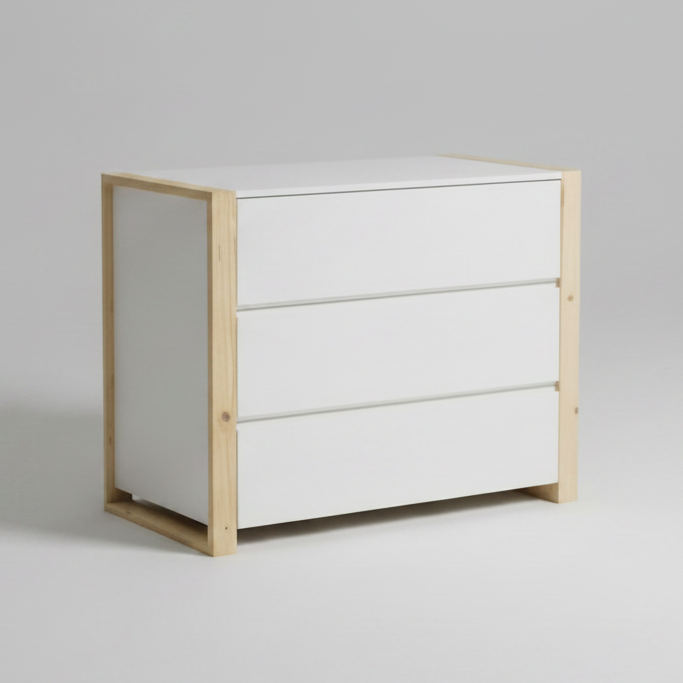 Square frame compactum Birch wood