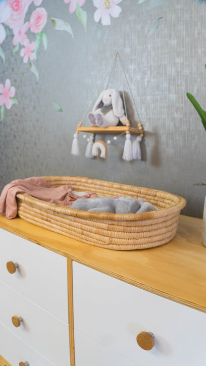 Donnalee Compactum with 6 drawers, crafted from birch wood and MDF with large wooden knobs.