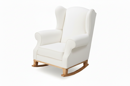 White rocking chair on a white background