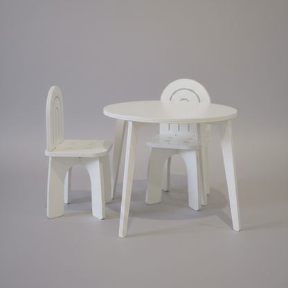 Rainbow toddler table and chairs set
