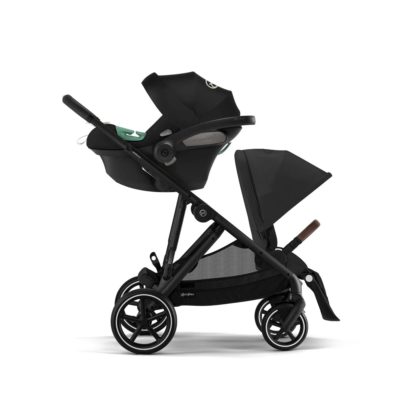 Gazelle S2 Stroller (black frame with one black seat)