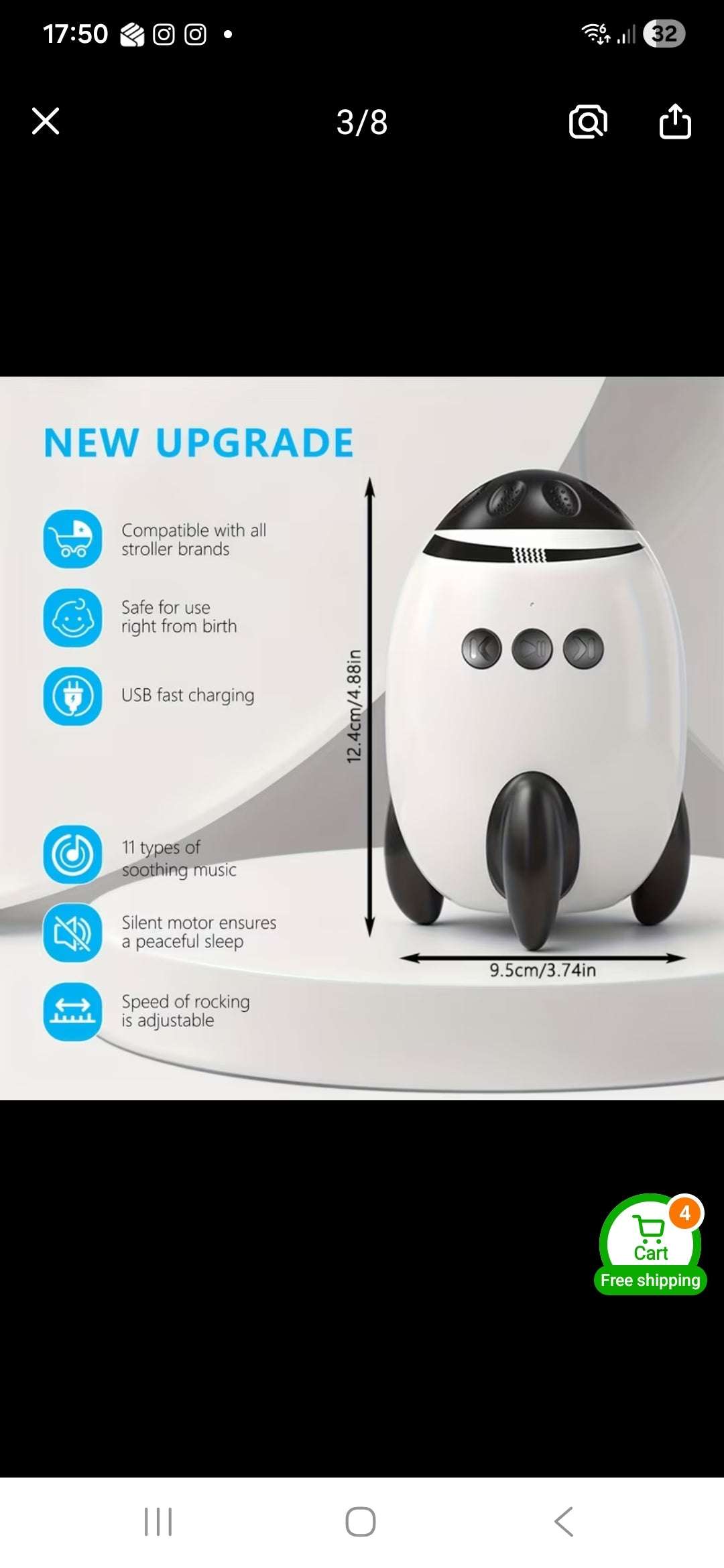 Baby Rocker soothing machine Strollers