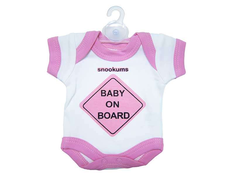 Babygrow baby on board Accessories pink