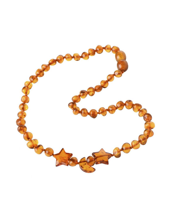 Balti amber necklace moon & stars pendant Accessories