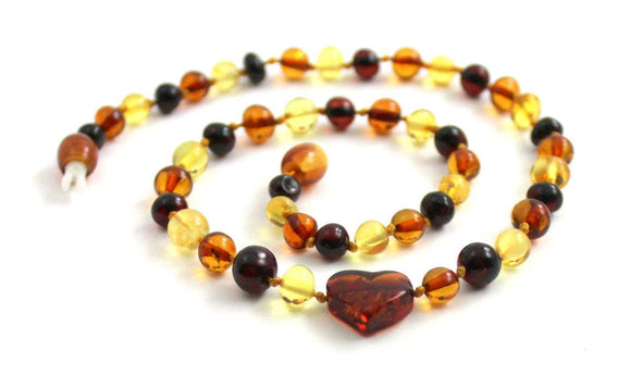 Baltic amber necklace heart pendant Accessories