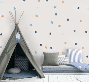 Blue rainbow irregular dots Decor