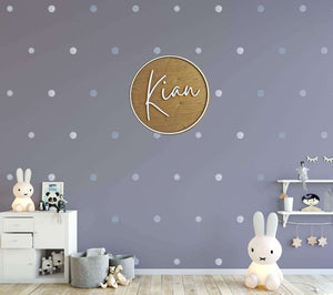 Blue watercolour dots Decor