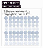 Blue watercolour dots Decor