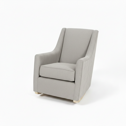 Gray rocking chair on a white background