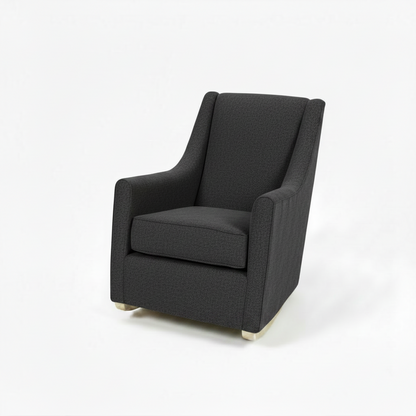 Gray rocking  chair on a white background