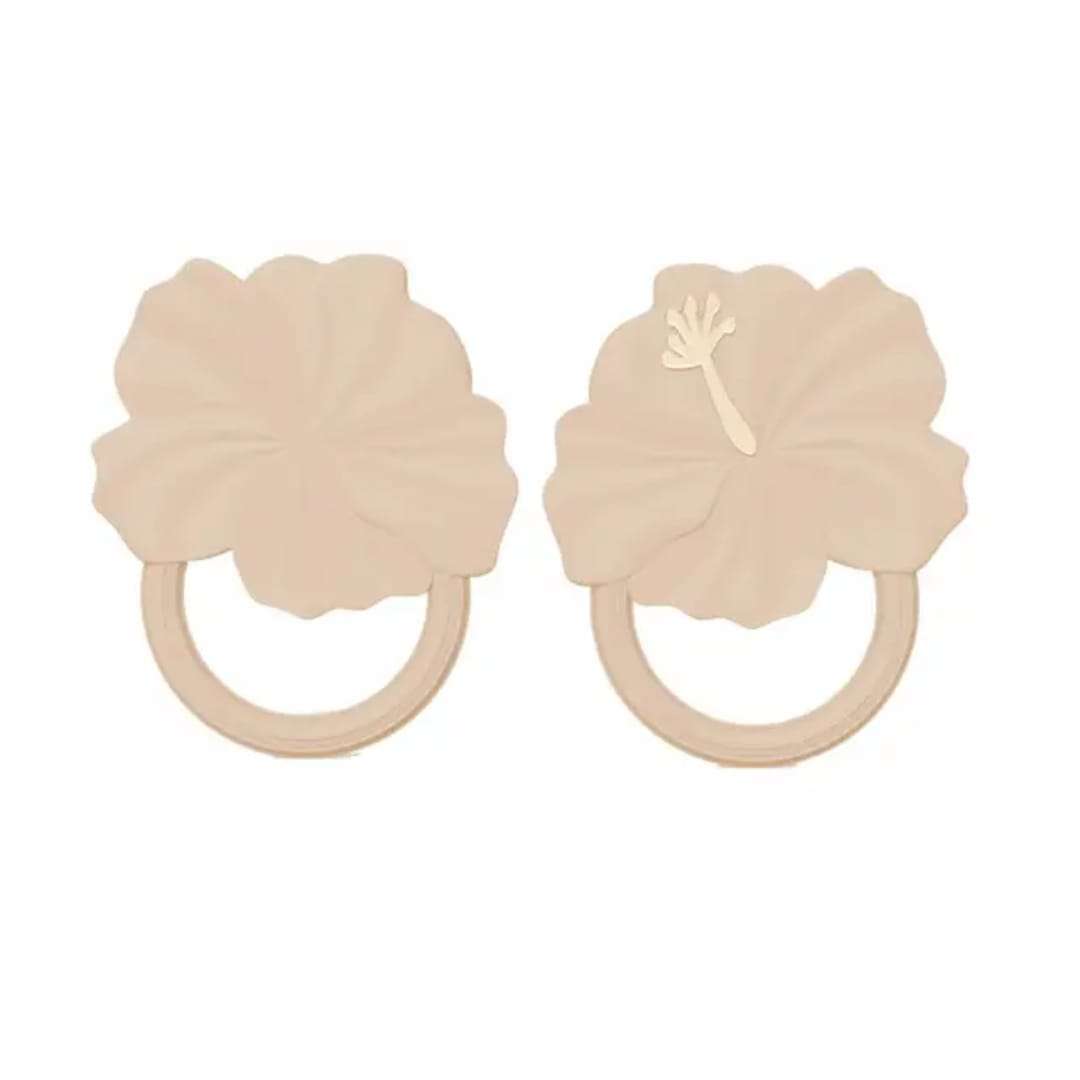 Flower Silicone teether teether Beige