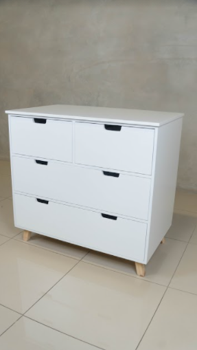 2+2 Flush Compactum with 4 drawers, designed for compact storage in small spaces.