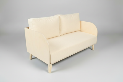 Beige sofa on a gray background