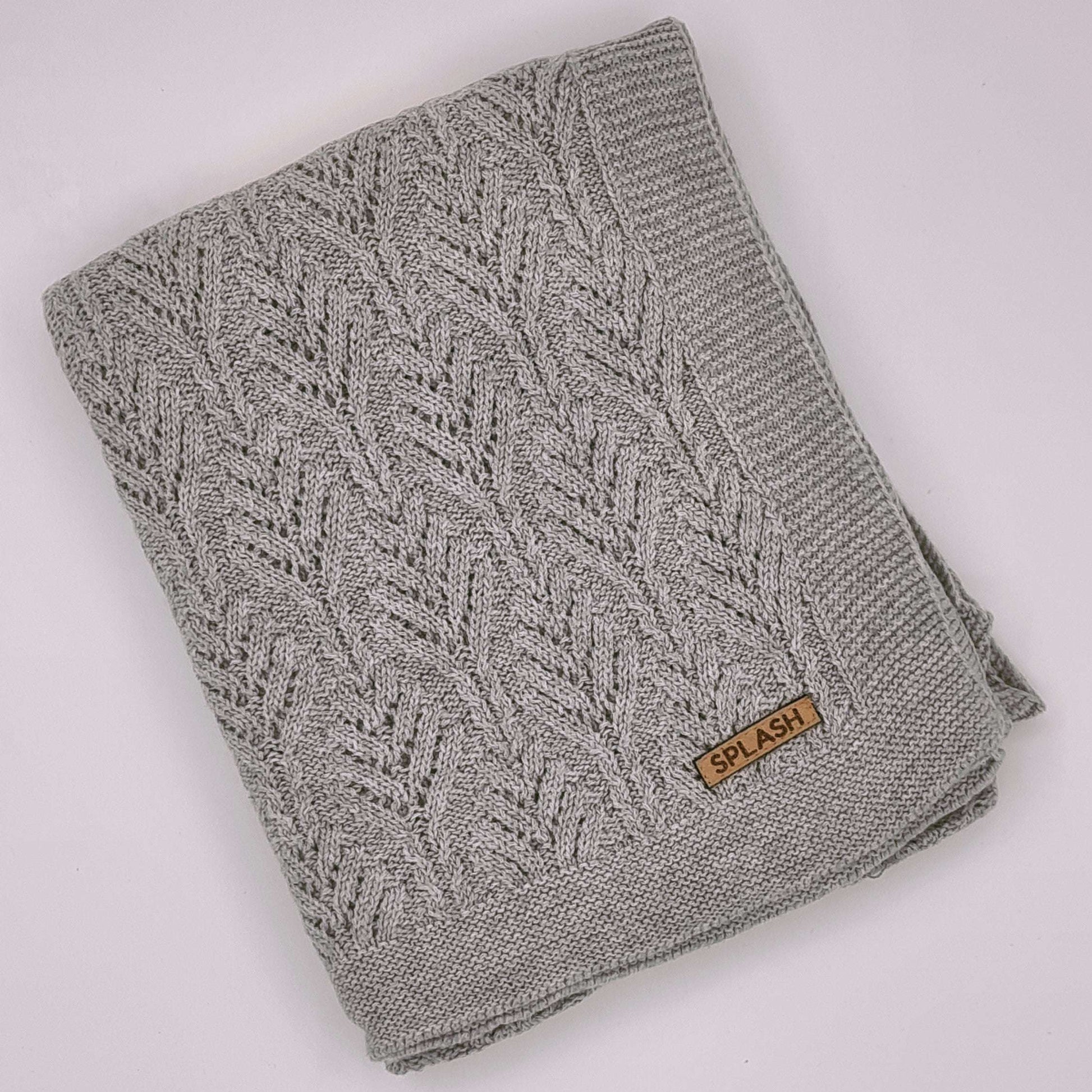 KNITTED BLANKET GREY Blankets