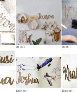 LASER CUT COATED WOODEN NAME SIGNS Decor