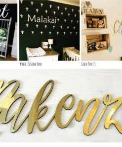 LASER CUT COATED WOODEN NAME SIGNS Decor