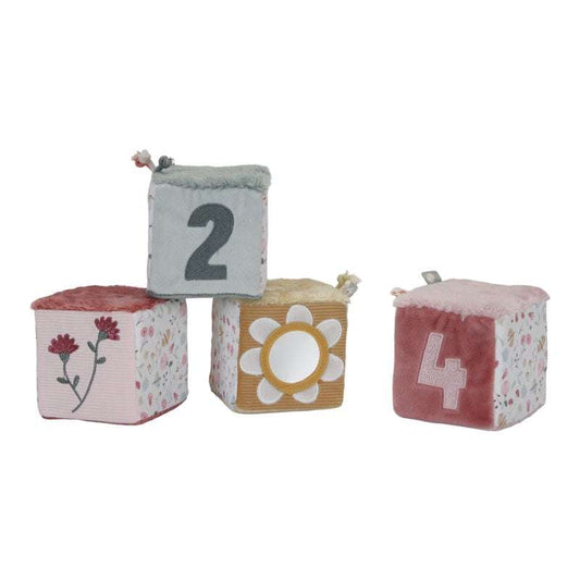 LD SET OF 4 SOFT BLOCK FLOWERS AND BUTTEFLIES Toys