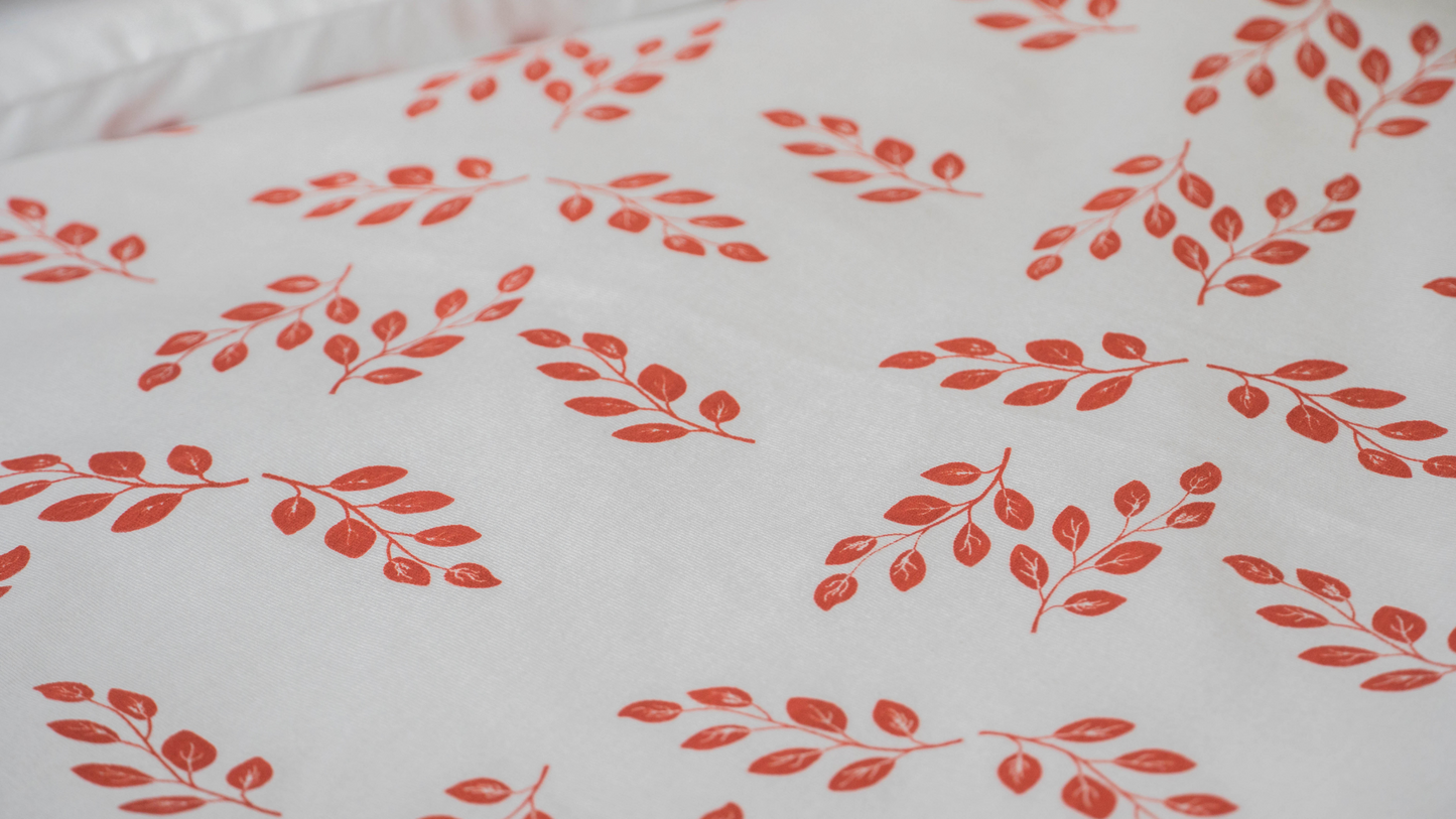 LEAF PATTERN DUVET COVER AND PILLOW CASE