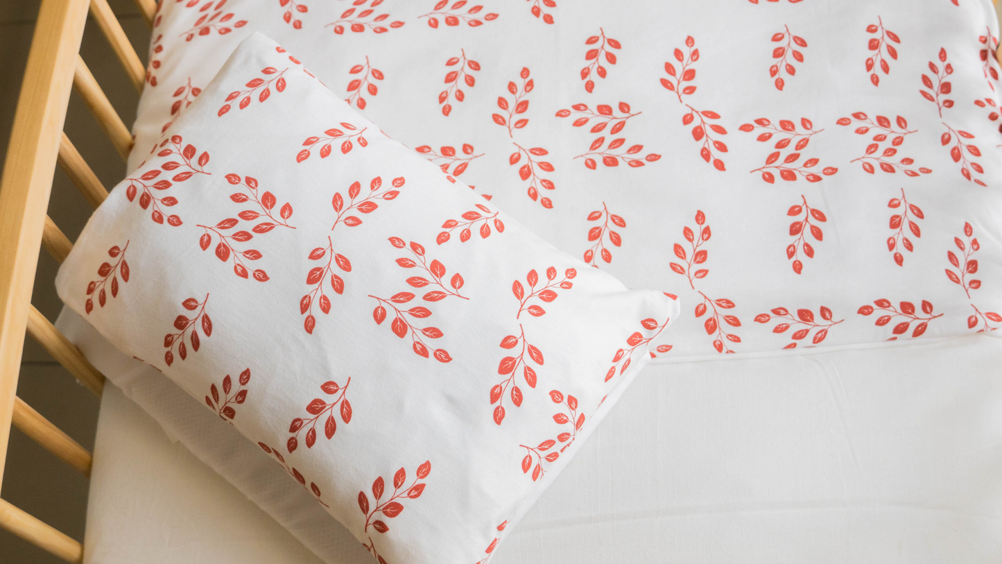 LEAF PATTERN DUVET COVER AND PILLOW CASE