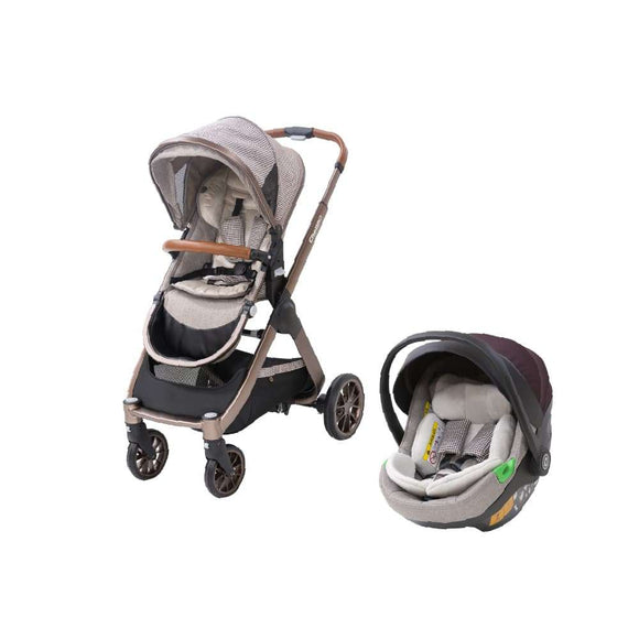 LUNAR ROSE GOLD TRAVEL SYSTEM Strollers LUNAR + CAR SEAT + CARRY COT