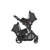 LUNAR TWIN STROLLER -BLACK LUNAR TWIN STROLLER + 2 CAR SEATS