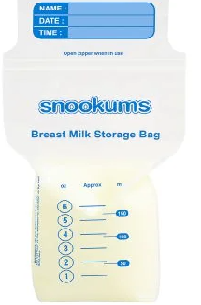 SNOOKUMS BREASTMILK STORAGE BAGS - 150ML 25S