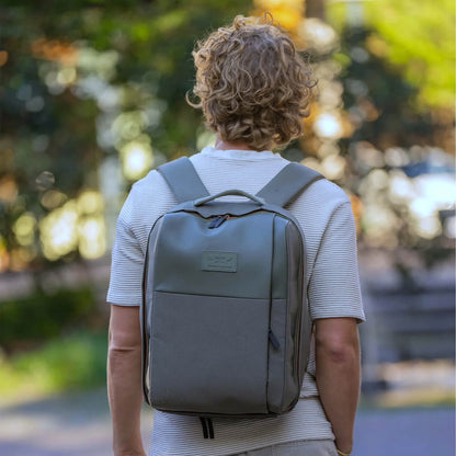 Close-up of MiniMeis Backpack compartments packed with baby essentials