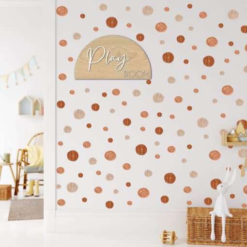 NEUTRAL WATERCOLOUR POLKA DOTS