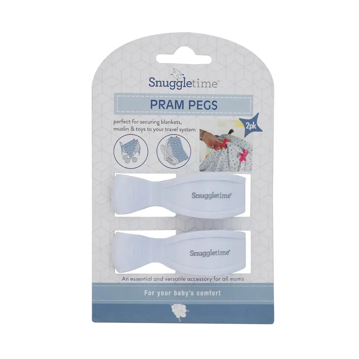 Pram Pegs Accessories WHITE