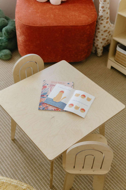 Rainbow toddler table and chairs set