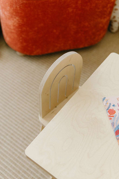 Rainbow toddler table and chairs set