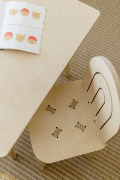 Rainbow toddler table and chairs set